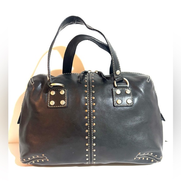 Michael kors Black Studded Leather Handbag - Picture 1 of 6